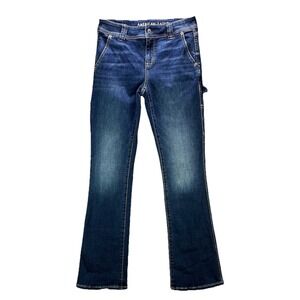 American Eagle Kick Boot Jeans Womens 4 Regular Blue Carpenter Stretch Denim